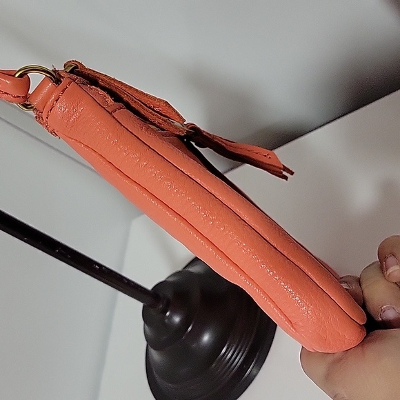 FOSSIL LIPSTICK ERIN SMALL TOPZIP LEATHER CROSSBODY HANDBAG🐹🐹🐹🐹🐹🐹🐹🐹 - Picture 7 of 15